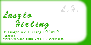 laszlo hirling business card